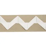 82242 | Lazare Appliqué Tape - Ivory on Natural Schumacher Lazare Appliqué Tape trim in Ivory on Natural (82242)