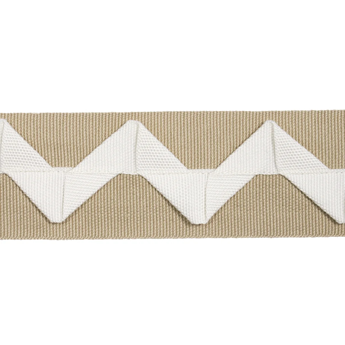 Schumacher Lazare Appliqué Tape trim in Ivory on Natural (82242)
