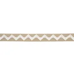 82242 | Lazare Appliqué Tape - Ivory on Natural Schumacher Lazare Appliqué Tape trim in Ivory on Natural (82242)