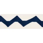 82241 | Lazare Appliqué Tape - Navy on Ivory Schumacher Lazare Appliqué Tape trim in Navy on Ivory (82241)