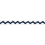 82241 | Lazare Appliqué Tape - Navy on Ivory Schumacher Lazare Appliqué Tape trim in Navy on Ivory (82241)