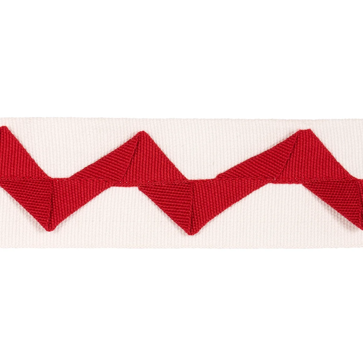 Schumacher Lazare Appliqué Tape trim in Red on Ivory (82244)