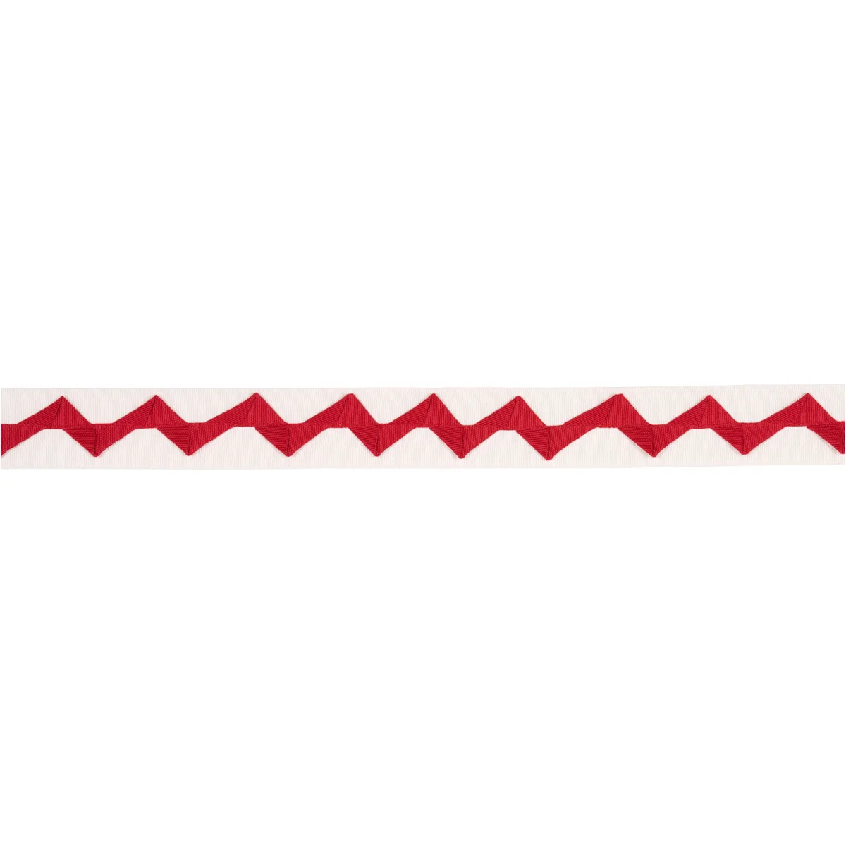 Schumacher Lazare Appliqué Tape trim in Red on Ivory (82244)