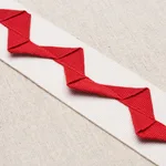 82244 | Lazare Appliqué Tape - Red on Ivory Schumacher Lazare Appliqué Tape trim in Red on Ivory (82244)