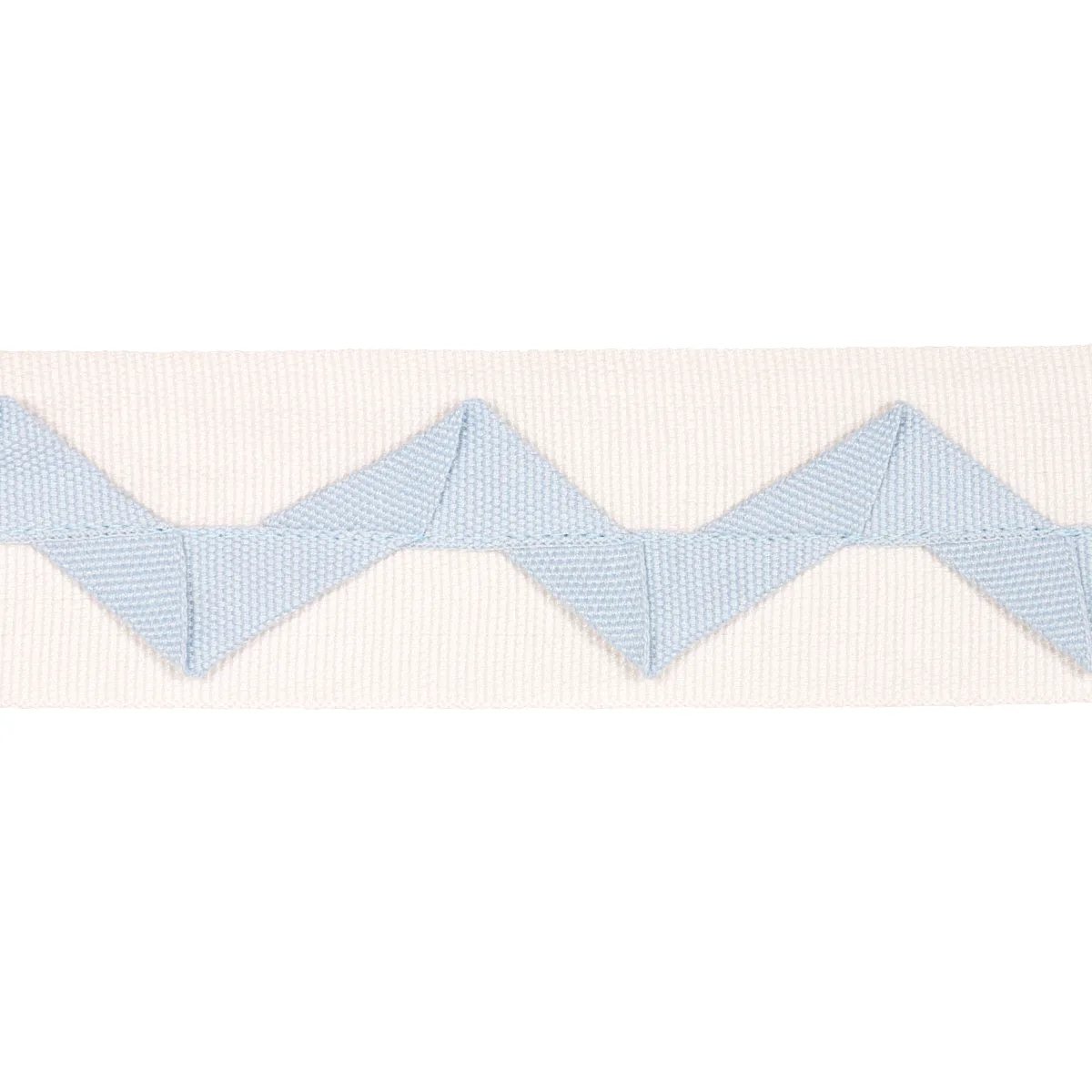 Schumacher Lazare Appliqué Tape trim in Sky on Ivory (82240)