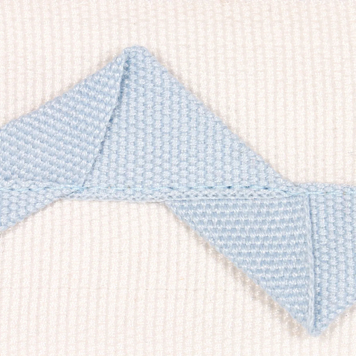 82240 | Lazare Appliqué Tape - Sky on Ivory Schumacher Lazare Appliqué Tape trim in Sky on Ivory (82240)