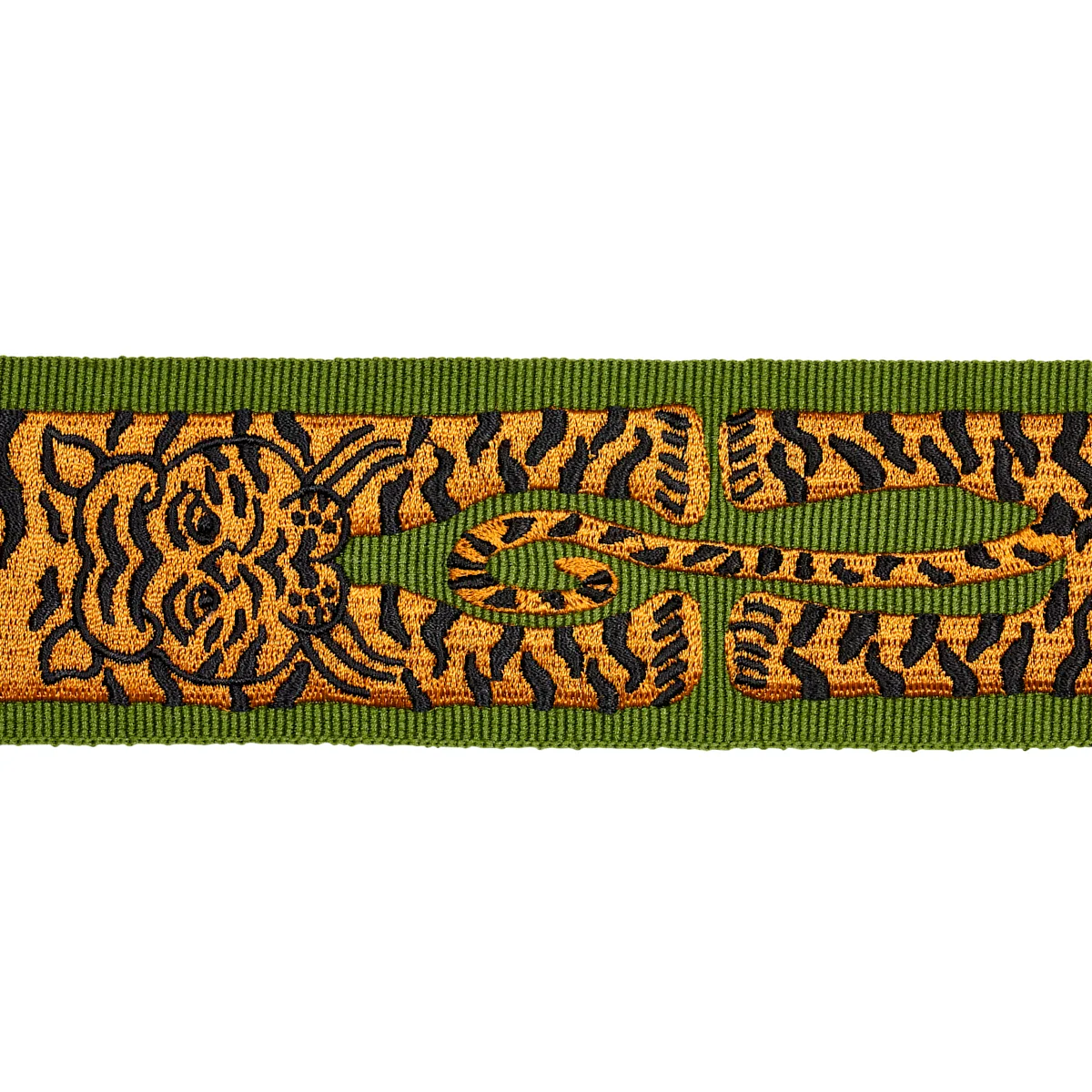 Schumacher Le Tigre Embroidered Trim in Green (82511)