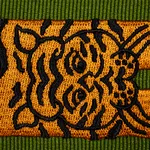 82511 | Le Tigre Embroidered Trim - Green Schumacher Le Tigre Embroidered Trim in Green (82511)