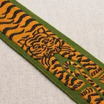 82511 | Le Tigre Embroidered Trim - Green Schumacher Le Tigre Embroidered Trim in Green (82511)