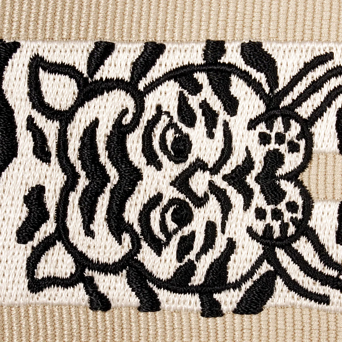 82510 | Le Tigre Embroidered Trim - Neutral Schumacher Le Tigre Embroidered Trim in Neutral (82510)
