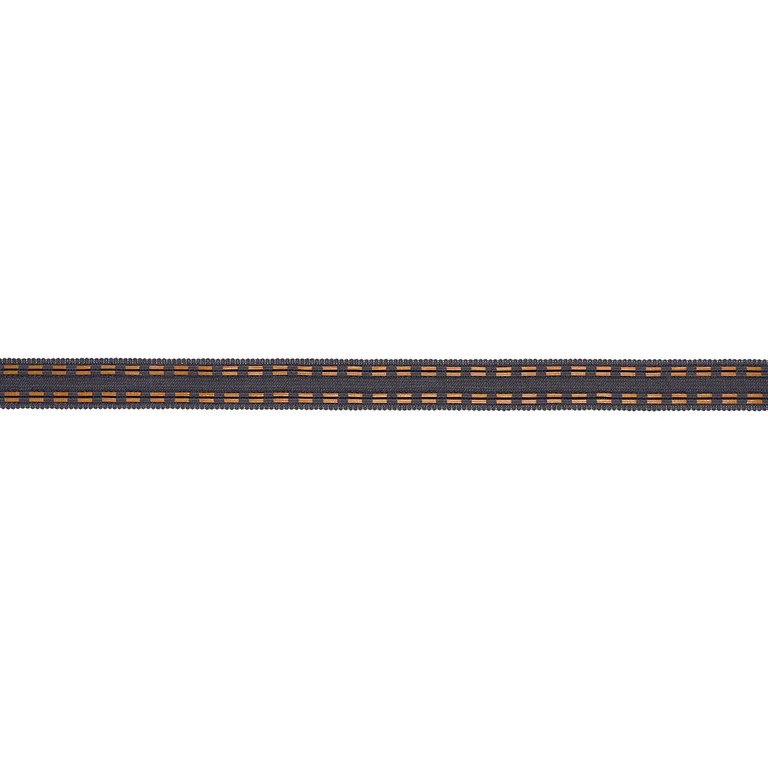 Schumacher Leather Cord Tape trim in Charcoal (86381)