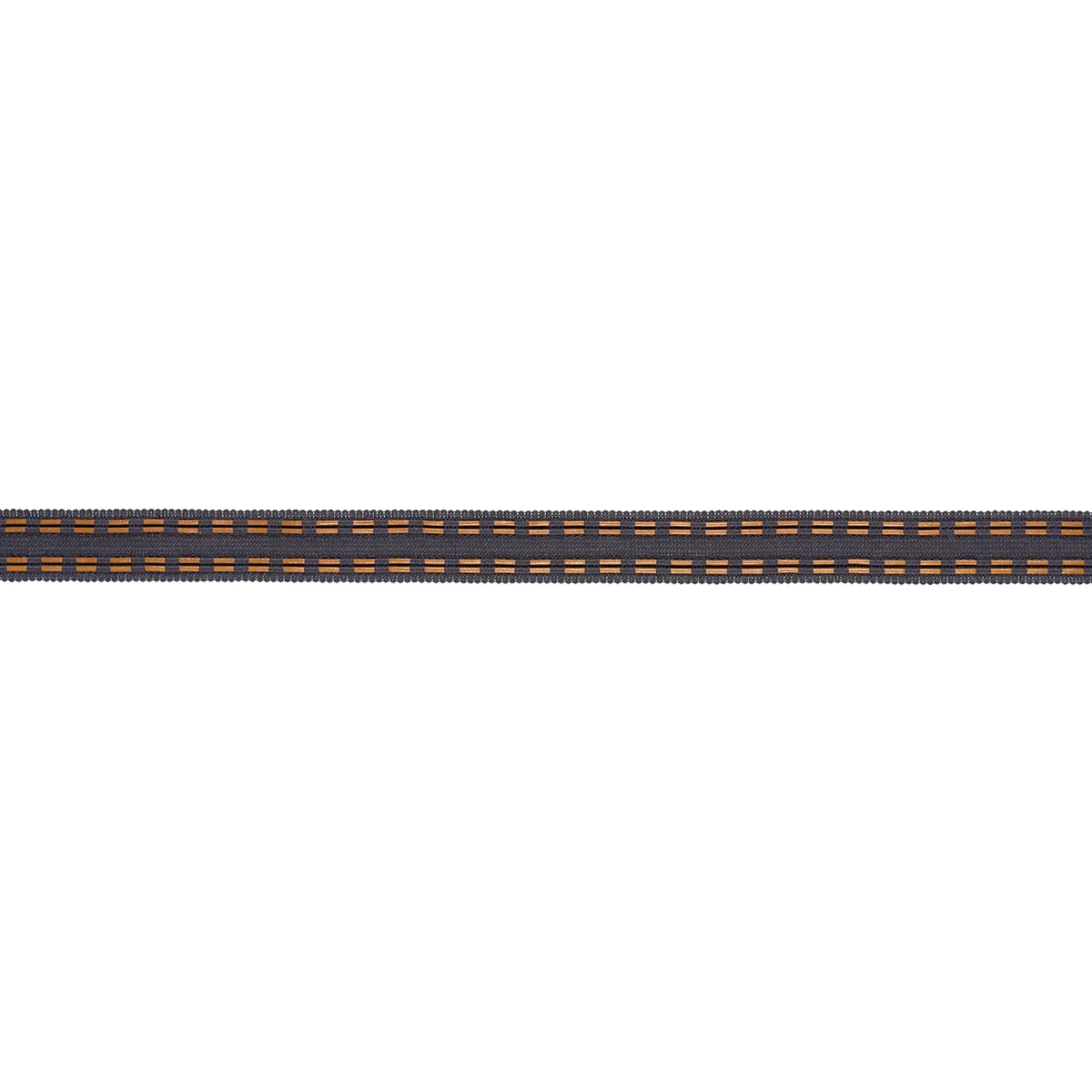 Schumacher Leather Cord Tape trim in Charcoal (86381)