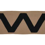 80870 | Legere Appliqué Tape - Black on Sand Schumacher Legere Appliqué Tape trim in Black on Sand (80870)