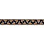 80870 | Legere Appliqué Tape - Black on Sand Schumacher Legere Appliqué Tape trim in Black on Sand (80870)