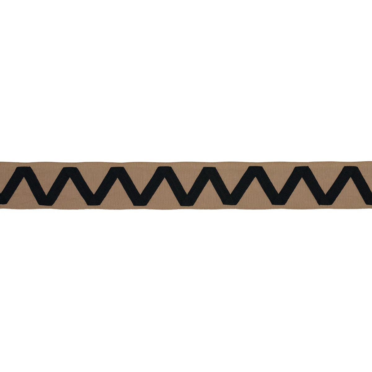Schumacher Legere Appliqué Tape trim in Black on Sand (80870)