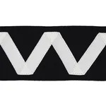 80871 | Legere Appliqué Tape - Ivory on Black Schumacher Legere Appliqué Tape trim in Ivory on Black (80871)