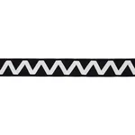 80871 | Legere Appliqué Tape - Ivory on Black Schumacher Legere Appliqué Tape trim in Ivory on Black (80871)