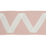80874 | Legere Appliqué Tape - Ivory on Blush Schumacher Legere Appliqué Tape trim in Ivory on Blush (80874)