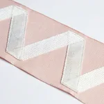 80874 | Legere Appliqué Tape - Ivory on Blush Schumacher Legere Appliqué Tape trim in Ivory on Blush (80874)