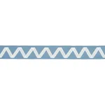 80873 | Legere Appliqué Tape - Ivory on Sky Schumacher Legere Appliqué Tape trim in Ivory on Sky (80873)