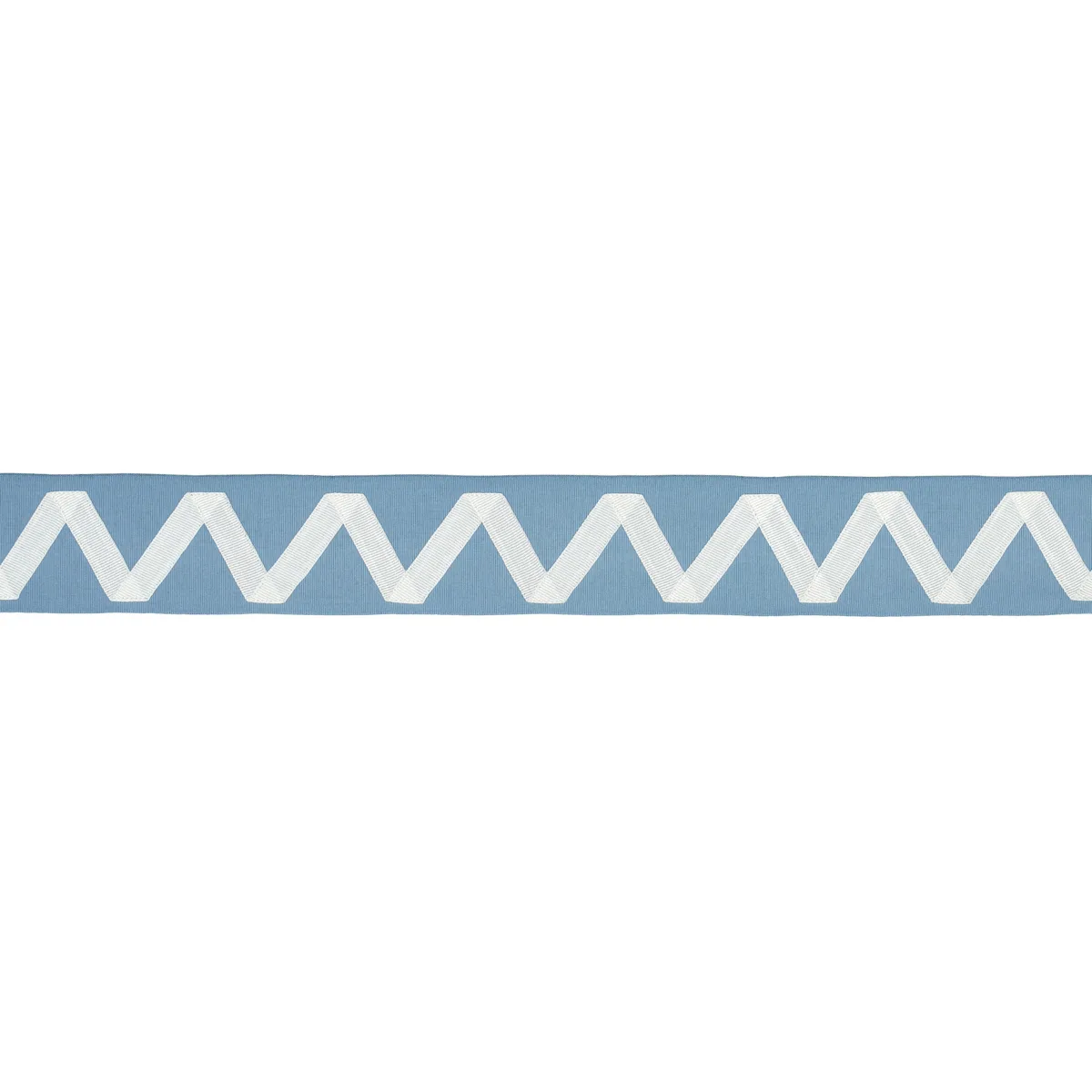 Schumacher Legere Appliqué Tape trim in Ivory on Sky (80873)