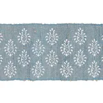 82132 | Leila Hand-Block Matka Tape - Chambray Schumacher Leila Hand-Block Matka Tape trim in Chambray (82132)