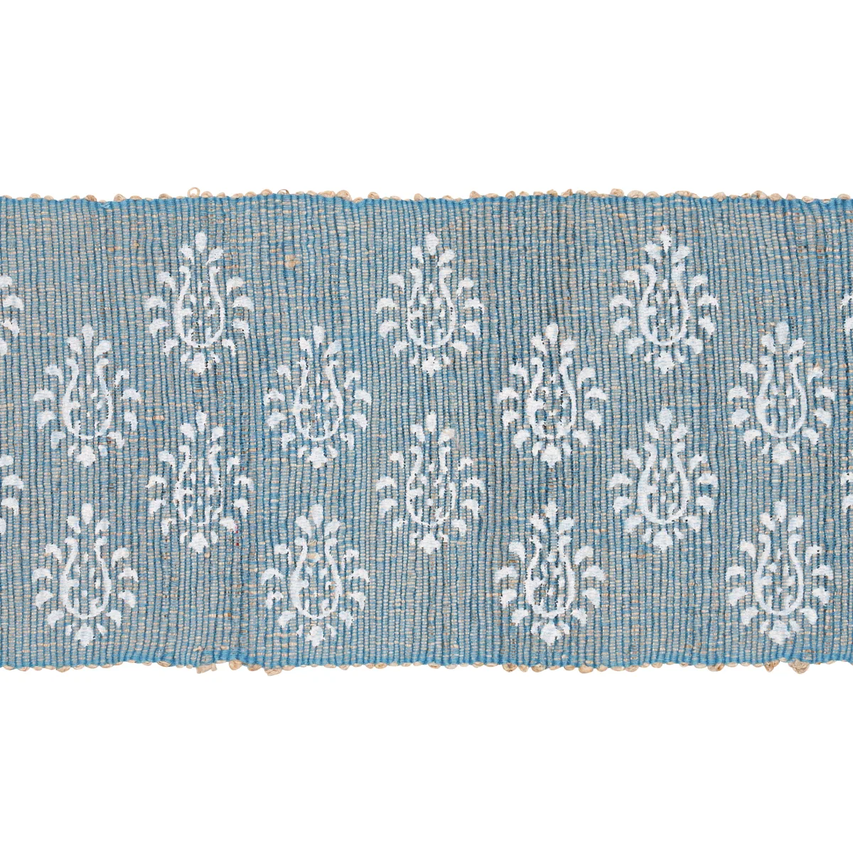 Schumacher Leila Hand-Block Matka Tape trim in Chambray (82132)