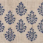 82130 | Leila Hand-Block Matka Tape - Indigo Schumacher Leila Hand-Block Matka Tape trim in Indigo (82130)