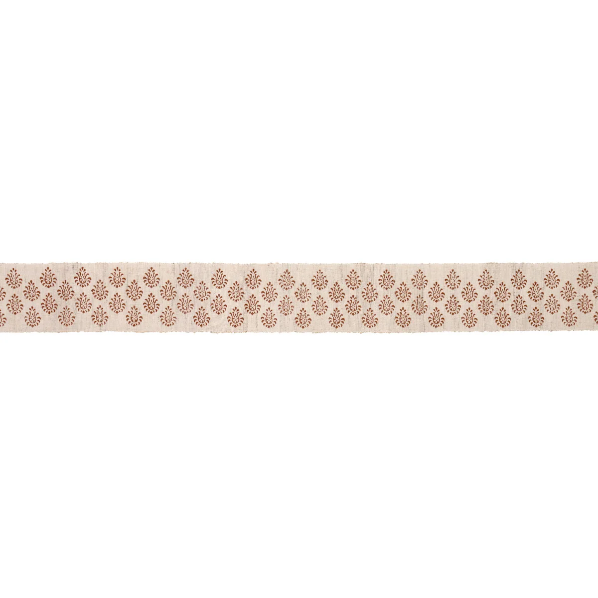 Schumacher Leila Hand-Block Matka Tape trim in Sienna (82131)
