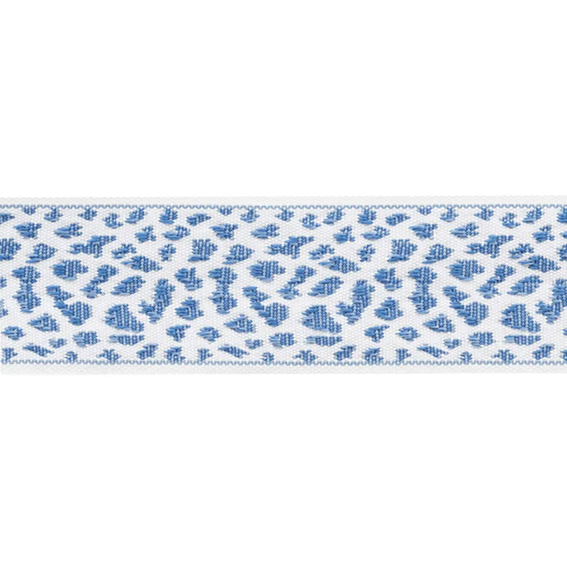 Schumacher Leopard Tape trim in Blue (75850)