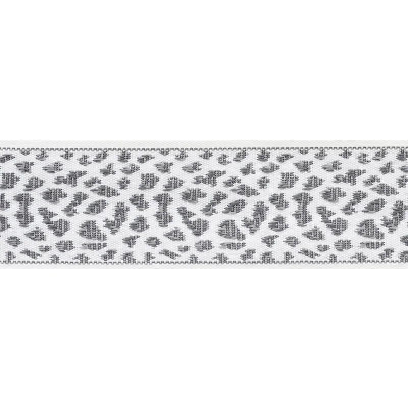 Schumacher Leopard Tape trim in Grey (75855)