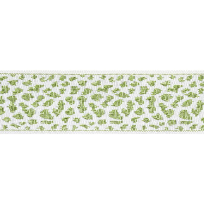 Schumacher Leopard Tape trim in Leaf (75852)