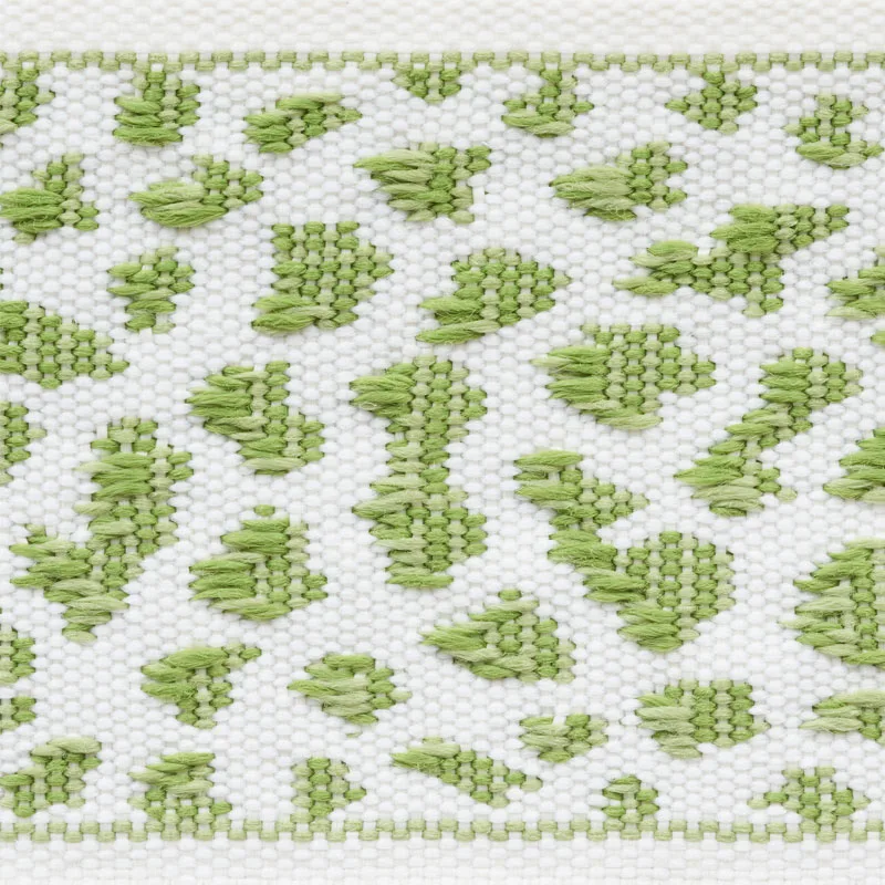 75852 | Leopard Tape - Leaf Schumacher Leopard Tape trim in Leaf (75852)