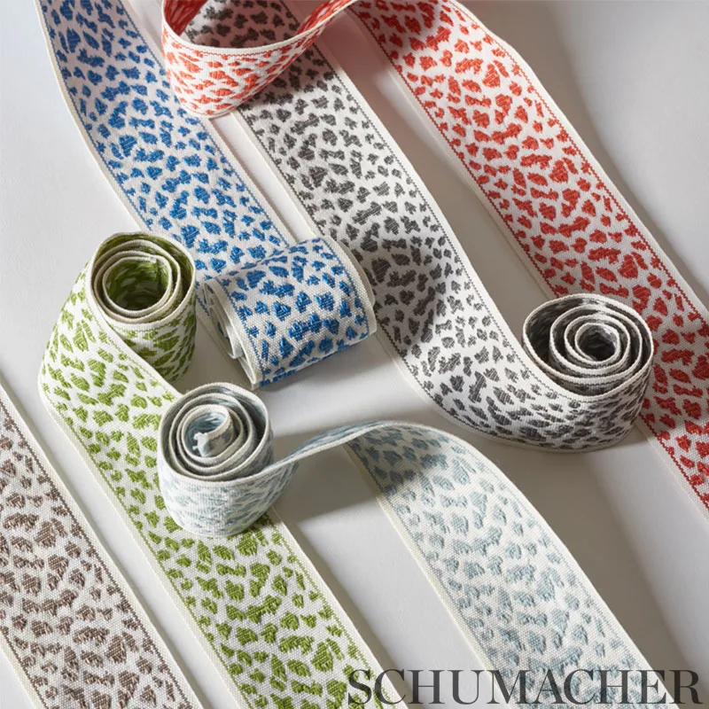 75852 | Leopard Tape - Leaf Schumacher Leopard Tape trim in Leaf (75852)