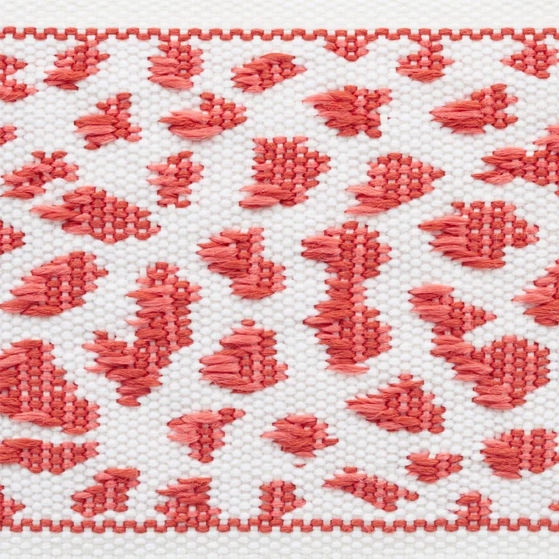 75853 | Leopard Tape - Red Schumacher Leopard Tape trim in Red (75853)