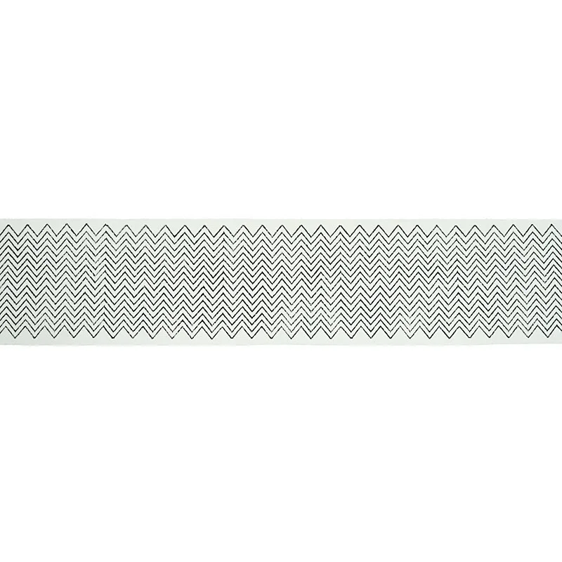 Schumacher Leora Hand Blocked Tape trim in Charcoal (79650)