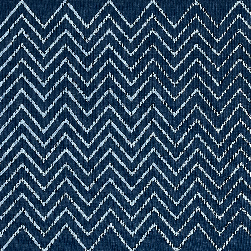 79652 | Leora Hand Blocked Tape - Indigo Schumacher Leora Hand Blocked Tape trim in Indigo (79652)