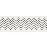 181381 | Leora Hand Blocked Tape Narrow - Charcoal Schumacher Leora Hand Blocked Tape Narrow trim in Charcoal (181381)