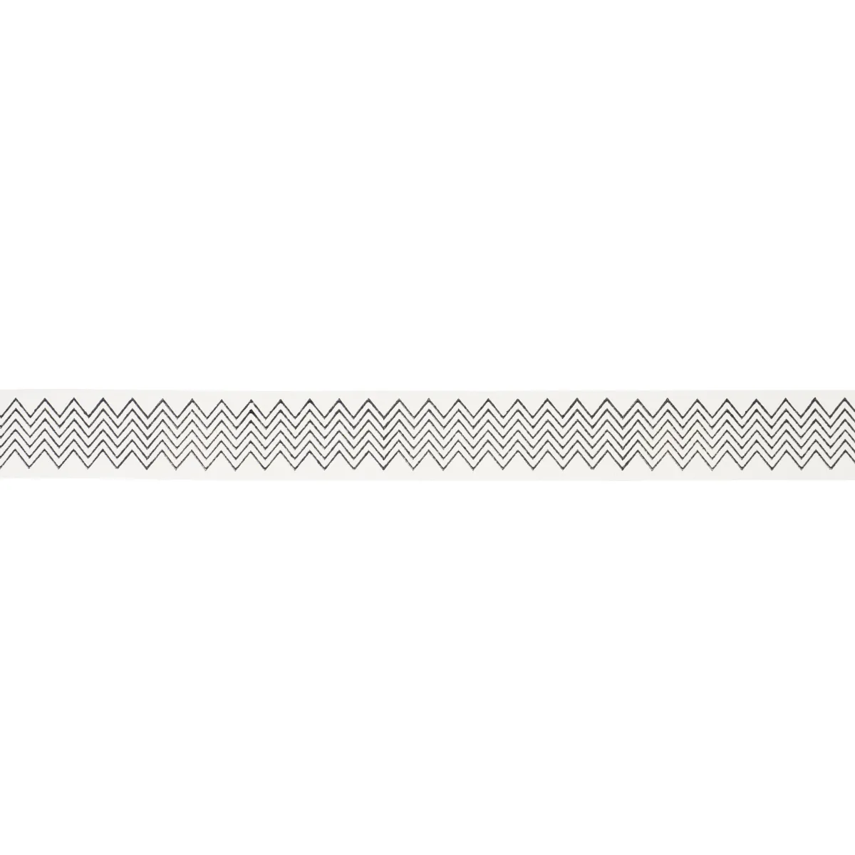 Schumacher Leora Hand Blocked Tape Narrow trim in Charcoal (181381)