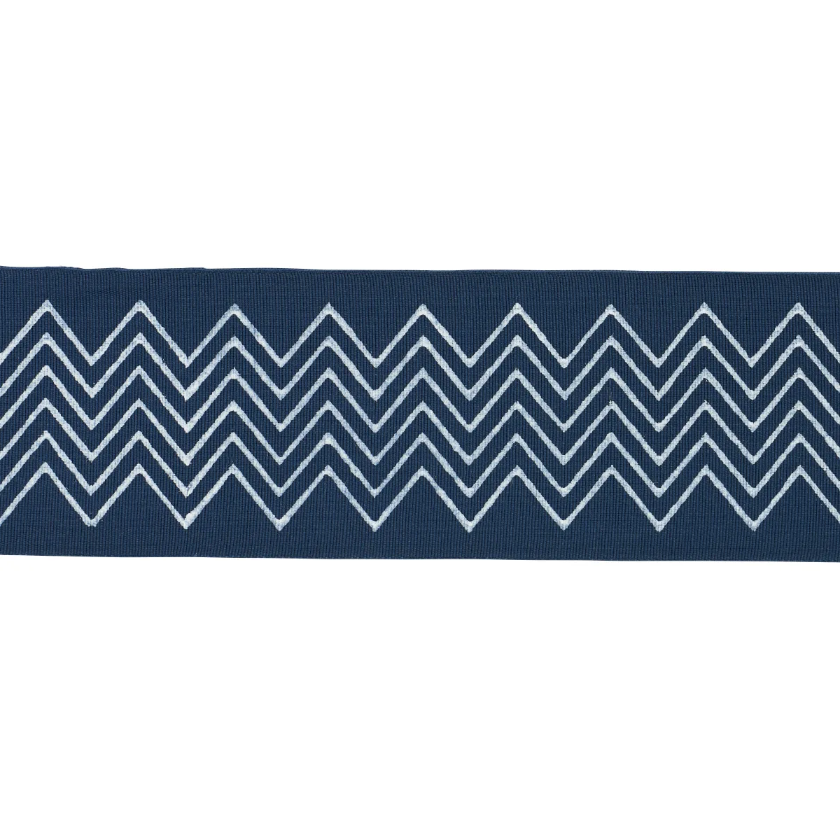 Schumacher Leora Hand Blocked Tape Narrow trim in Indigo (181382)