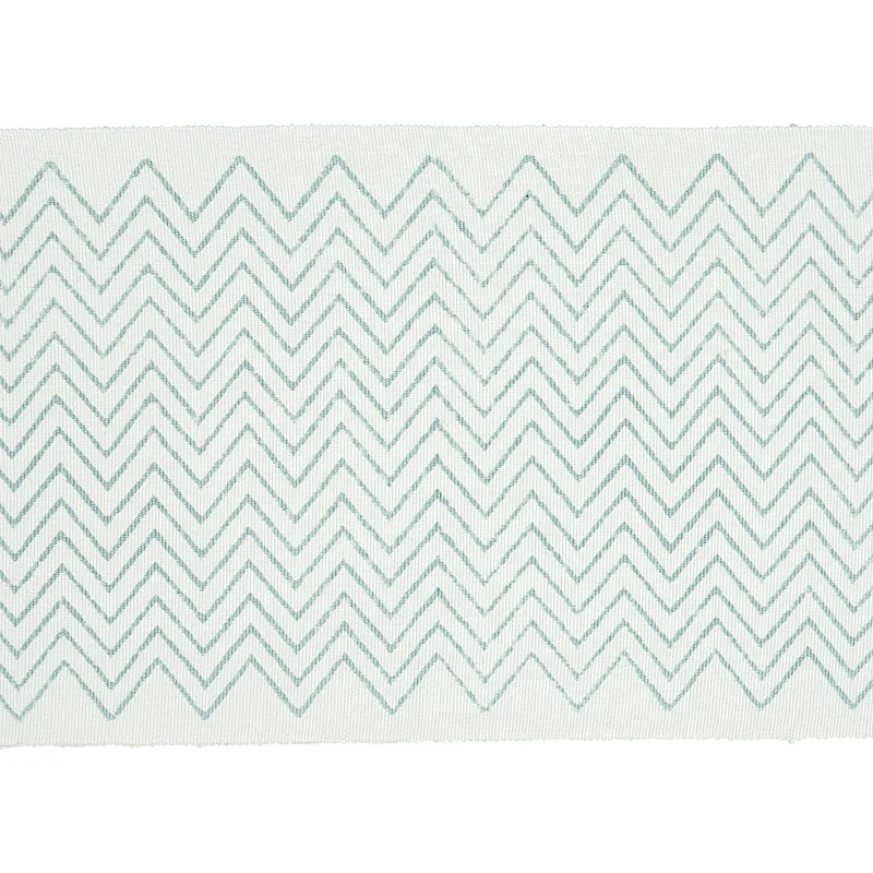 Schumacher Leora Hand Blocked Tape trim in Sky (79651)