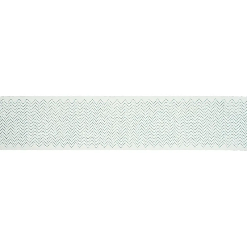 Schumacher Leora Hand Blocked Tape trim in Sky (79651)
