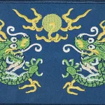 Schumacher Lili Dragon Tape trim in Blue (78171)