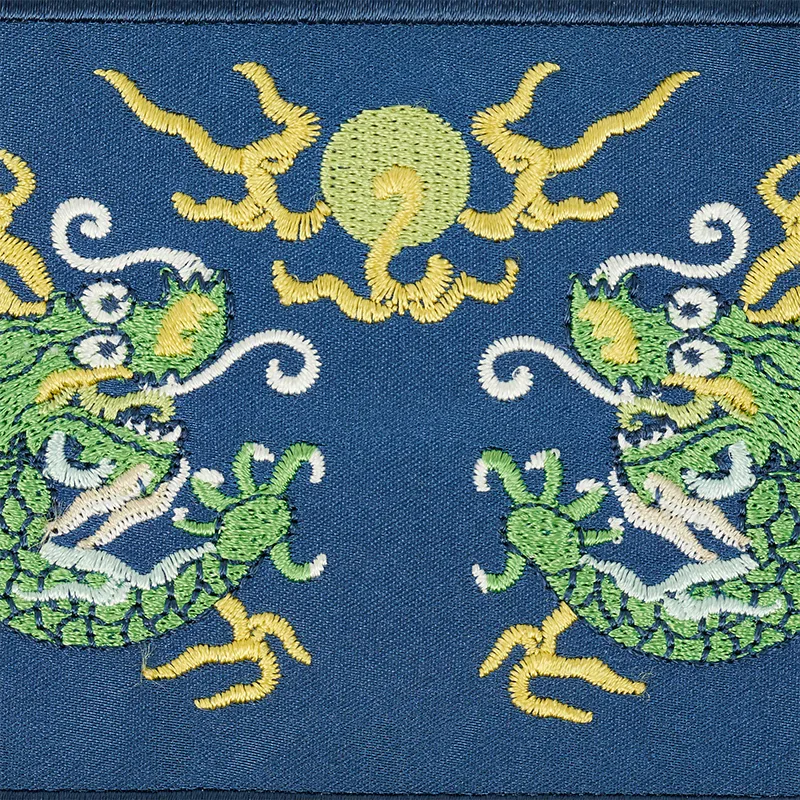 Schumacher Lili Dragon Tape trim in Blue (78171)