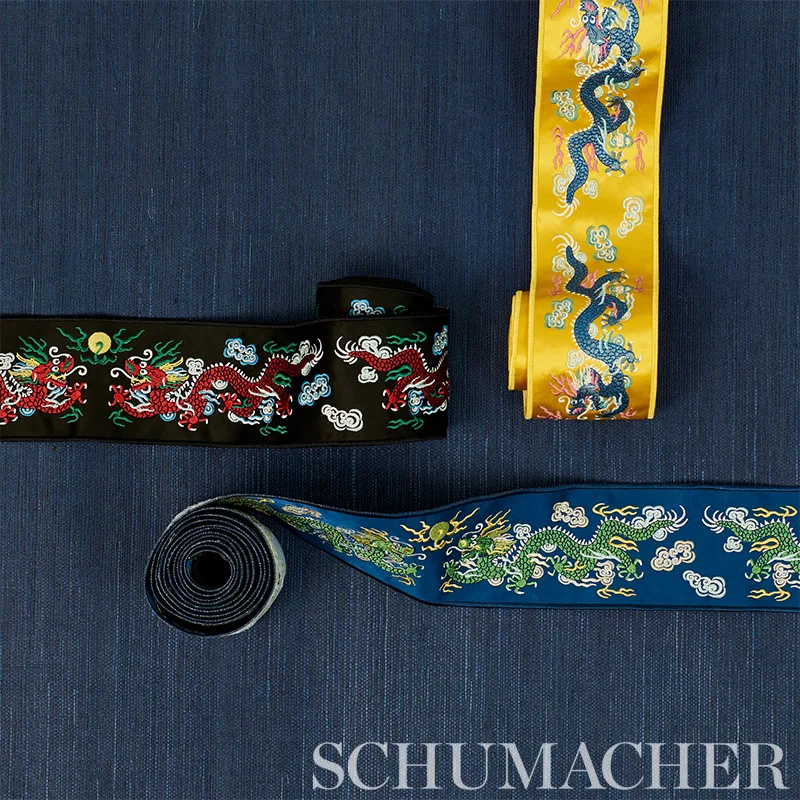 Schumacher Lili Dragon Tape trim in Blue (78171)