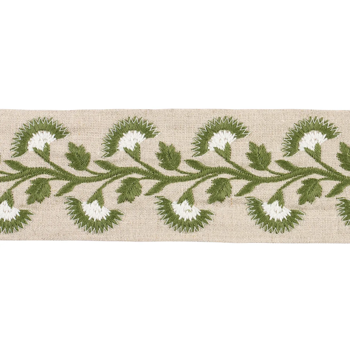 Schumacher Lottie Tape trim in Moss (85654)