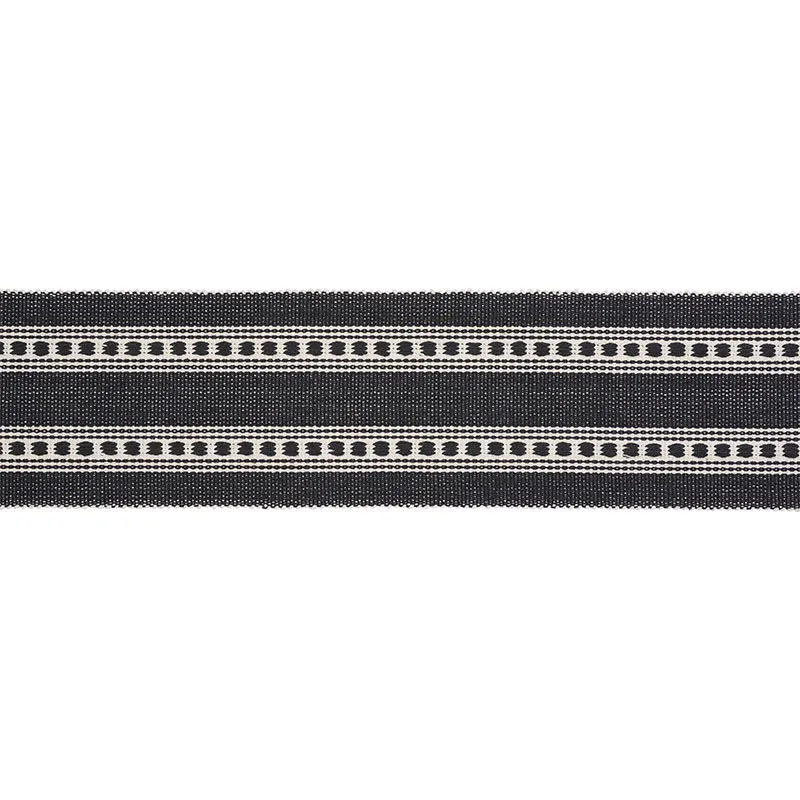 Schumacher Lubeck Tape trim in Charcoal (79113)