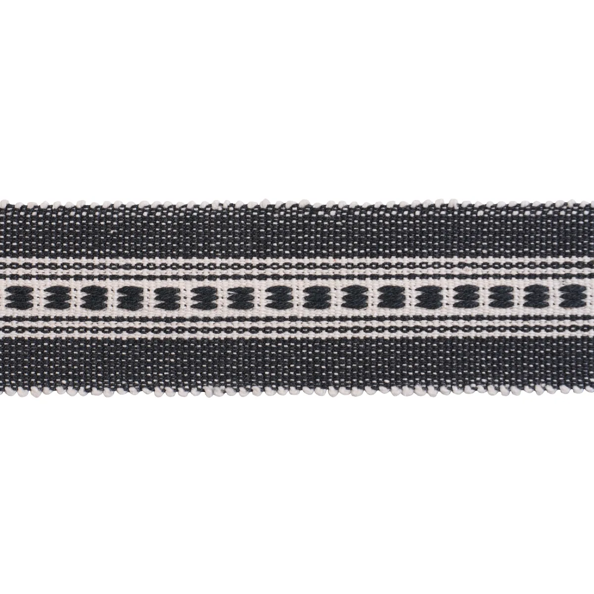 Schumacher Lubeck Tape Narrow trim in Charcoal (85171)