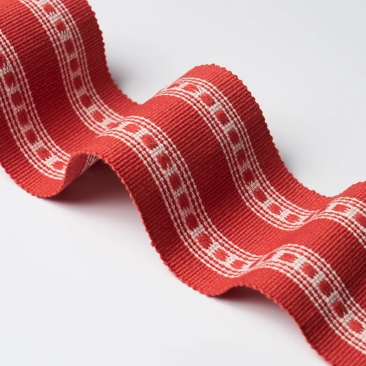 79114 | Lubeck Tape - Red Schumacher Lubeck Tape trim in Red (79114)