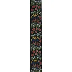 79312 | Lula Embroidered Tape - Black Schumacher Lula Embroidered Tape trim in Black (79312)